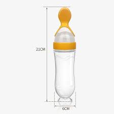 Baby Spoon Feeder - 90ml Silicone Baby Feeding Bottle