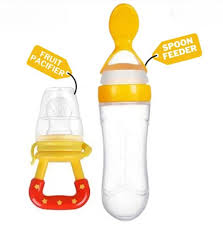 Baby Spoon Feeder - 90ml Silicone Baby Feeding Bottle